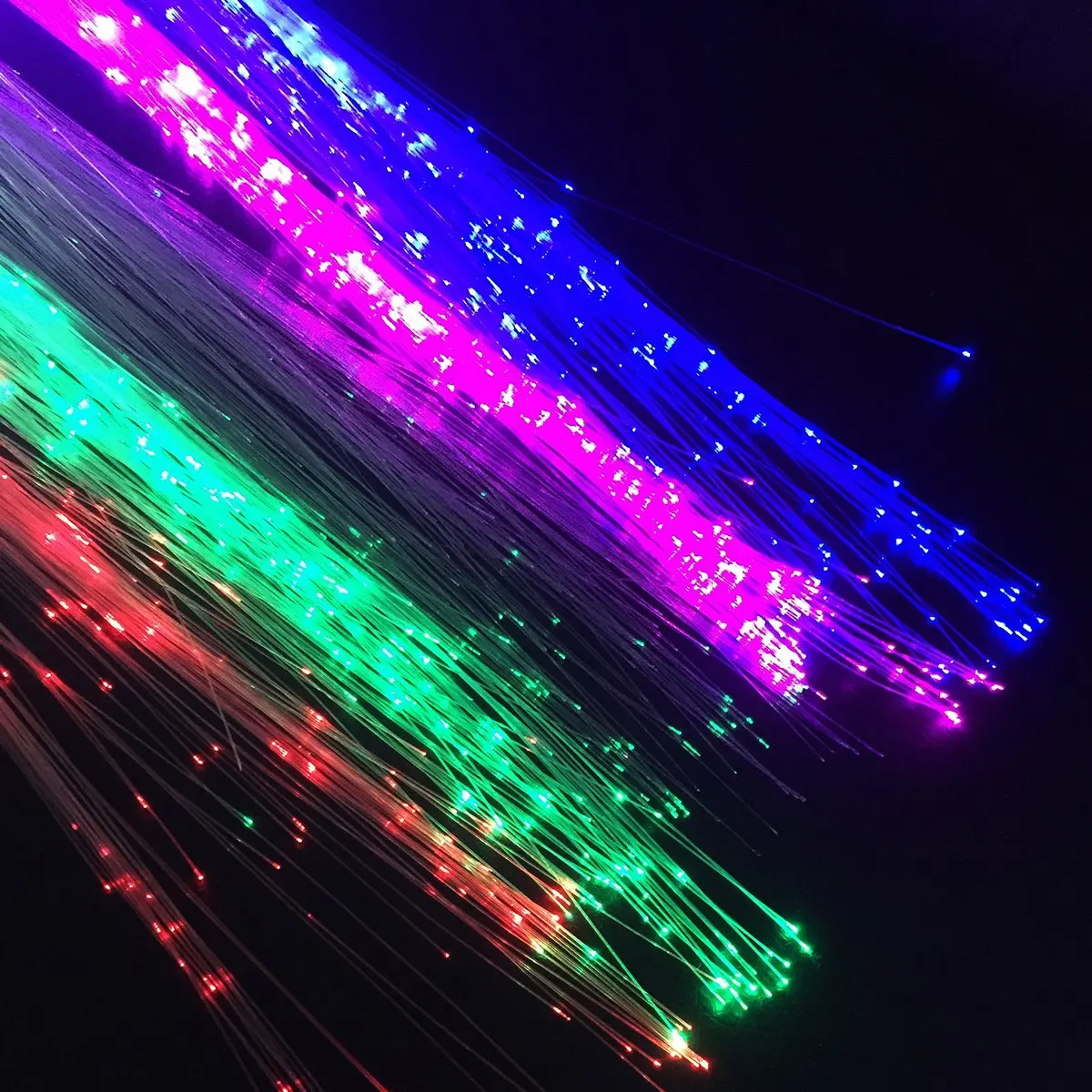 10pcs LED Light Hair Barrettes Light-Up Fiber Optic LED Hair Barrettes Party Favors for Bar Hairpin Hair Clip Glow in the Dark