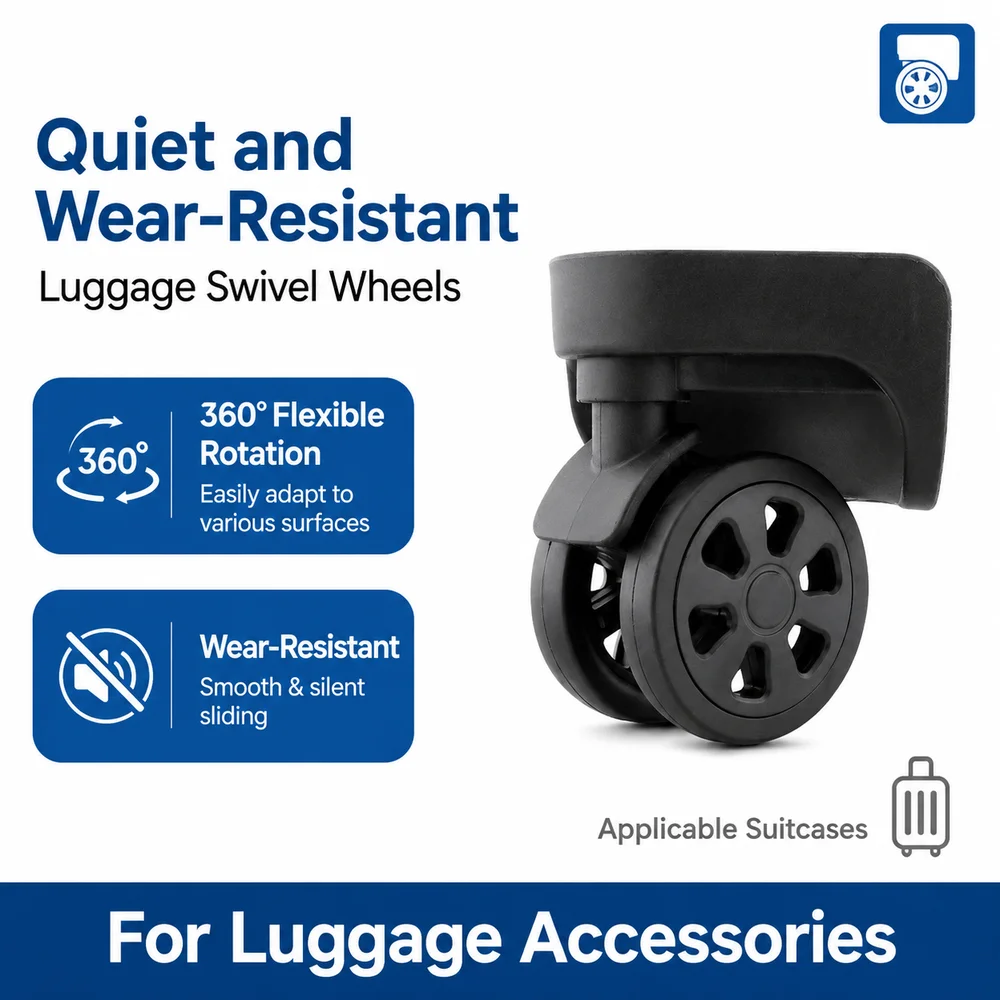 Universal Luggage Wheels For Youlezhhe TD-372 WXL 360° Swivel Caster Wear-Resistant Smooth Rolling Noise Reduction Replacement R