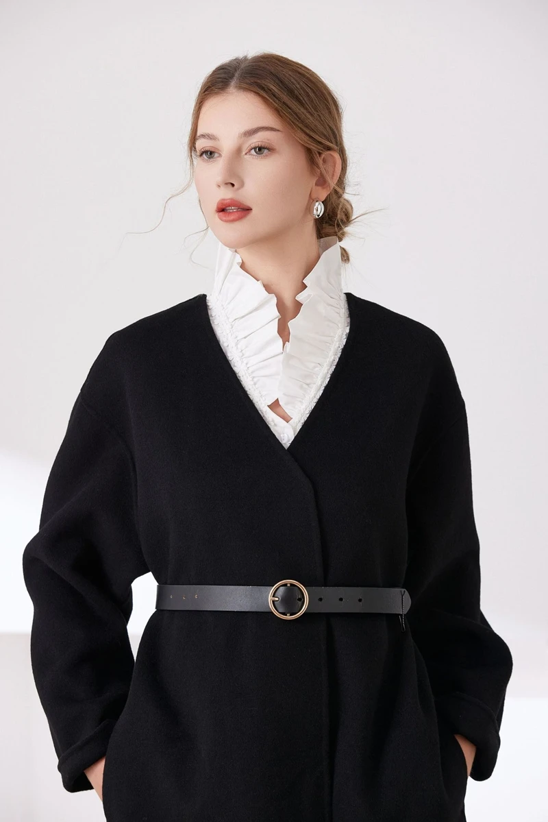 Elegant Ruffled High False Collar Shirt Blouse Sweater Decorative V-Neck Stand Collar Half Shirt Detachable Neckwear Accessories