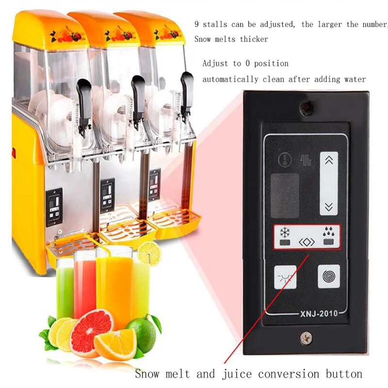 Commercial Slushy Machine Three Tanks Juicer Slush Fruit Maker 12LX3 Snow Melting Machine