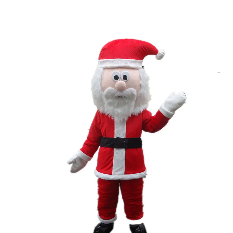 Papai Noel Mascot Costume para Adulto, Vestido extravagante dos desenhos animados, Pelúcia, Novo, Halloween, Natal, Mascote