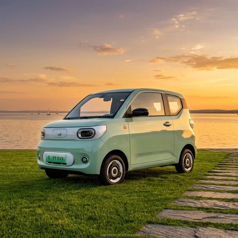 Zero Fuel Cost Yuantong EV3 Car Compact Four Seater EV LFP Lithium Battery Long Cycle Life EU Market Vehicle