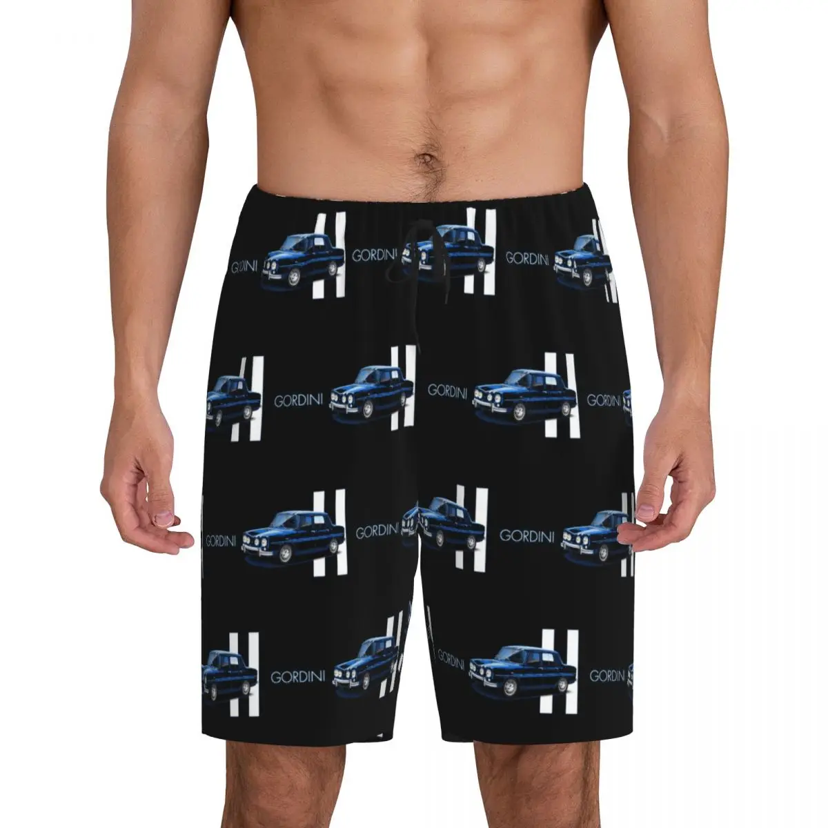 

Мужские короткие пижамные штаны Custom Car R8 Gordini Premium, шорты для сна и отдыха, пижамные штаны