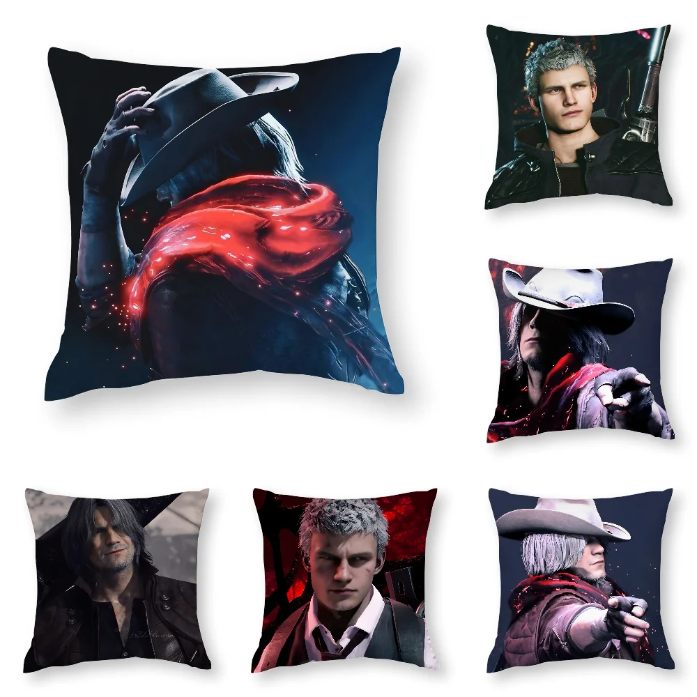 

The D-Devil M-May Cry Pillow Case 3D Print Polyester Fiber 45*45 cm Home Sofa Throw Pillow Cover Decoration Festival Gift