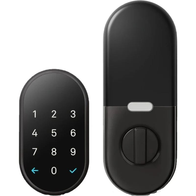 Nest x Yale Lock - Tamper Proof Lock for Keyless Entry - Keypad Deadbolt Lock for Front Door - Black Suede