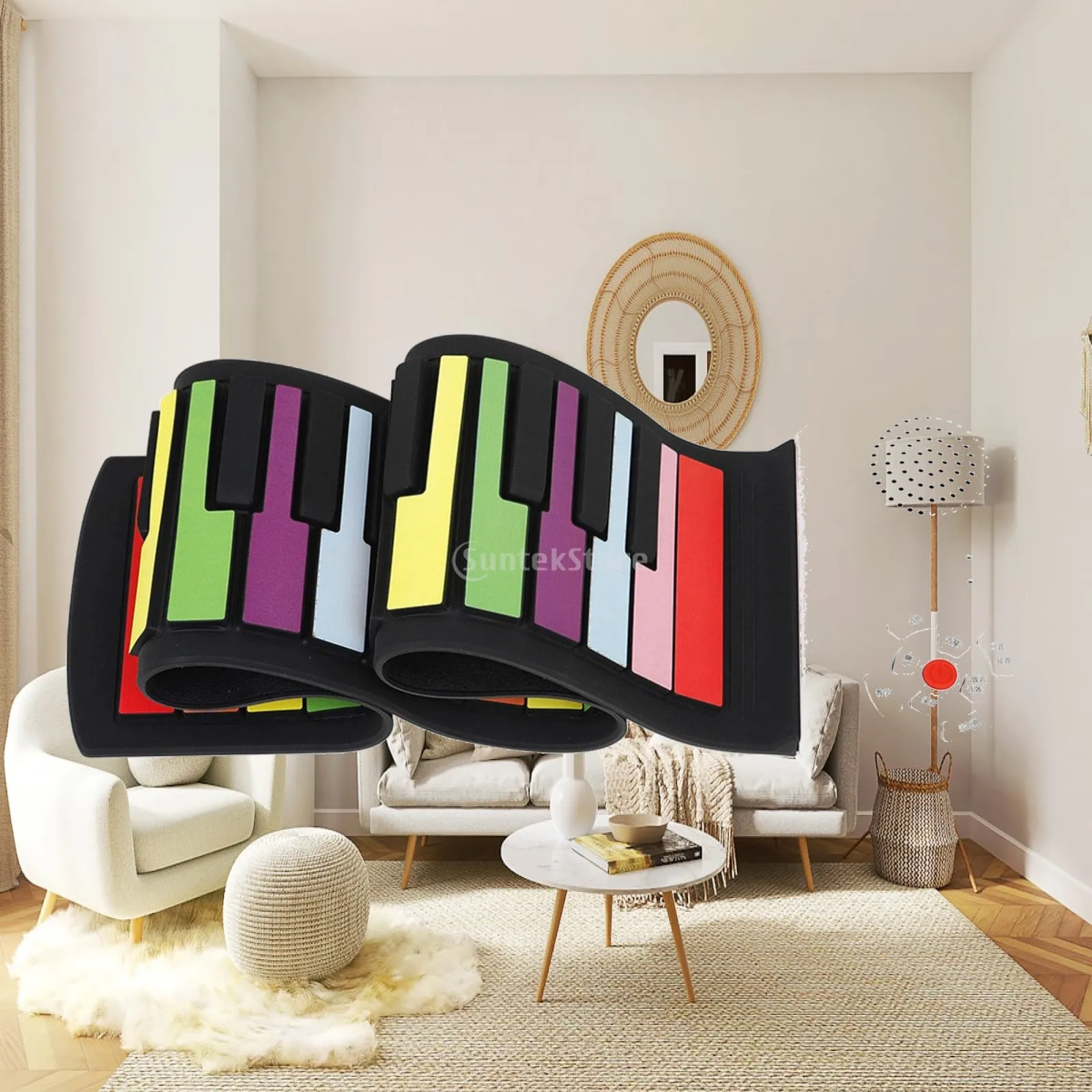 49 Key Flexible Roll up Piano Electric Piano Keyboard Portable Silicone Pad 49 Keys Electric Piano for Birthday Gift