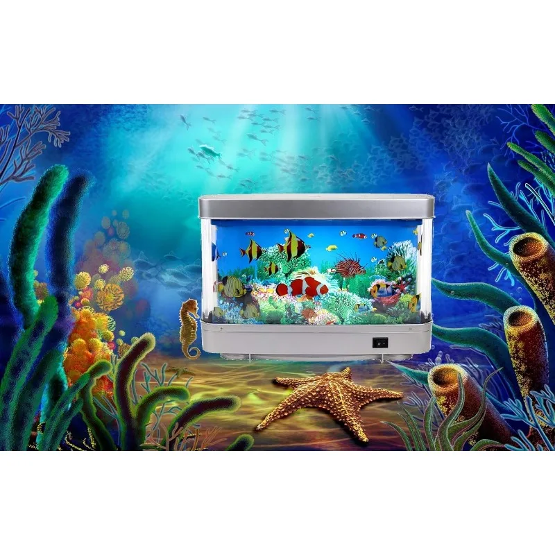 Artificial Tropical Fish Decorative Sensory Aquarium Lamp Virtual Ocean in Motion (Marine Life A)