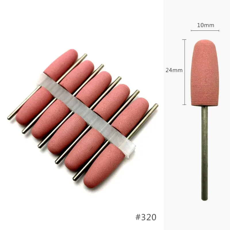 HYTOOS 10pcs Silicone Nail Drill Bit Rotary Polishing Tool Bits For Manicure Pedicure Nail Care Electric Drill Accessories