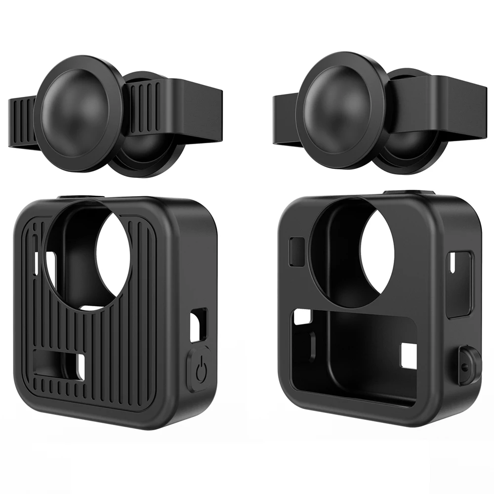ل GoPro MAX 2 غطاء من السيليكون غطاء العدسة غطاء السيليكون واقي للشاشة فيلم واقية لملحقات GoPro Max2
