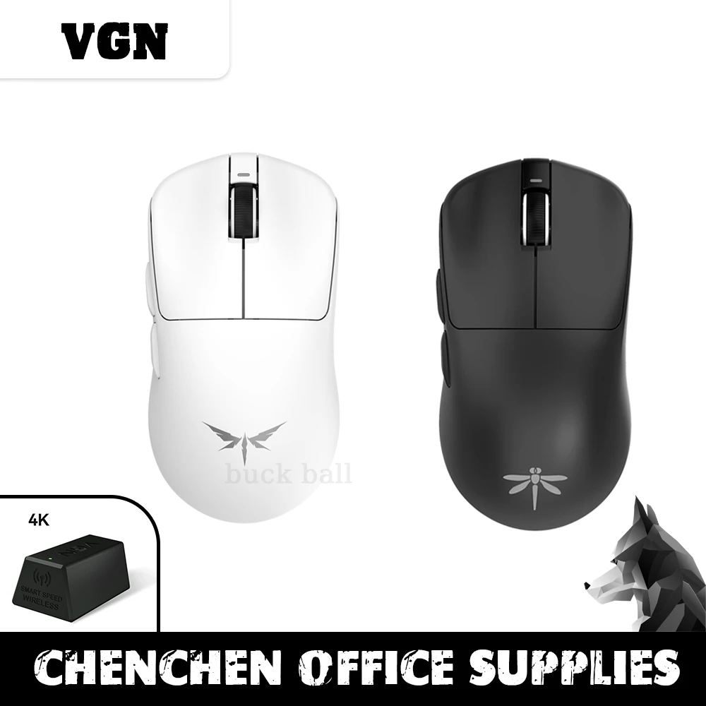 VGN Dragonfly F1 Moba Pro Max F1 Wireless Bluetooth Mouse Dual Mode 26000dpi Gaming 130h Battery Mouse For Pc Gamer Mice Gift