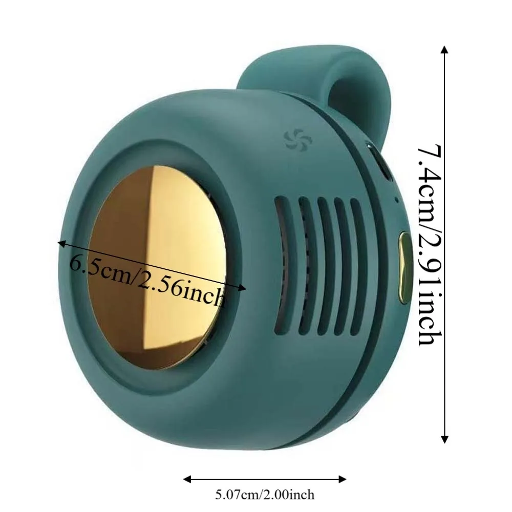 USB Rechargeable Clip-on Button Fan Brushless Motor Compact and Lightweight Hanging Waist Fan for 3.7V/900mAh