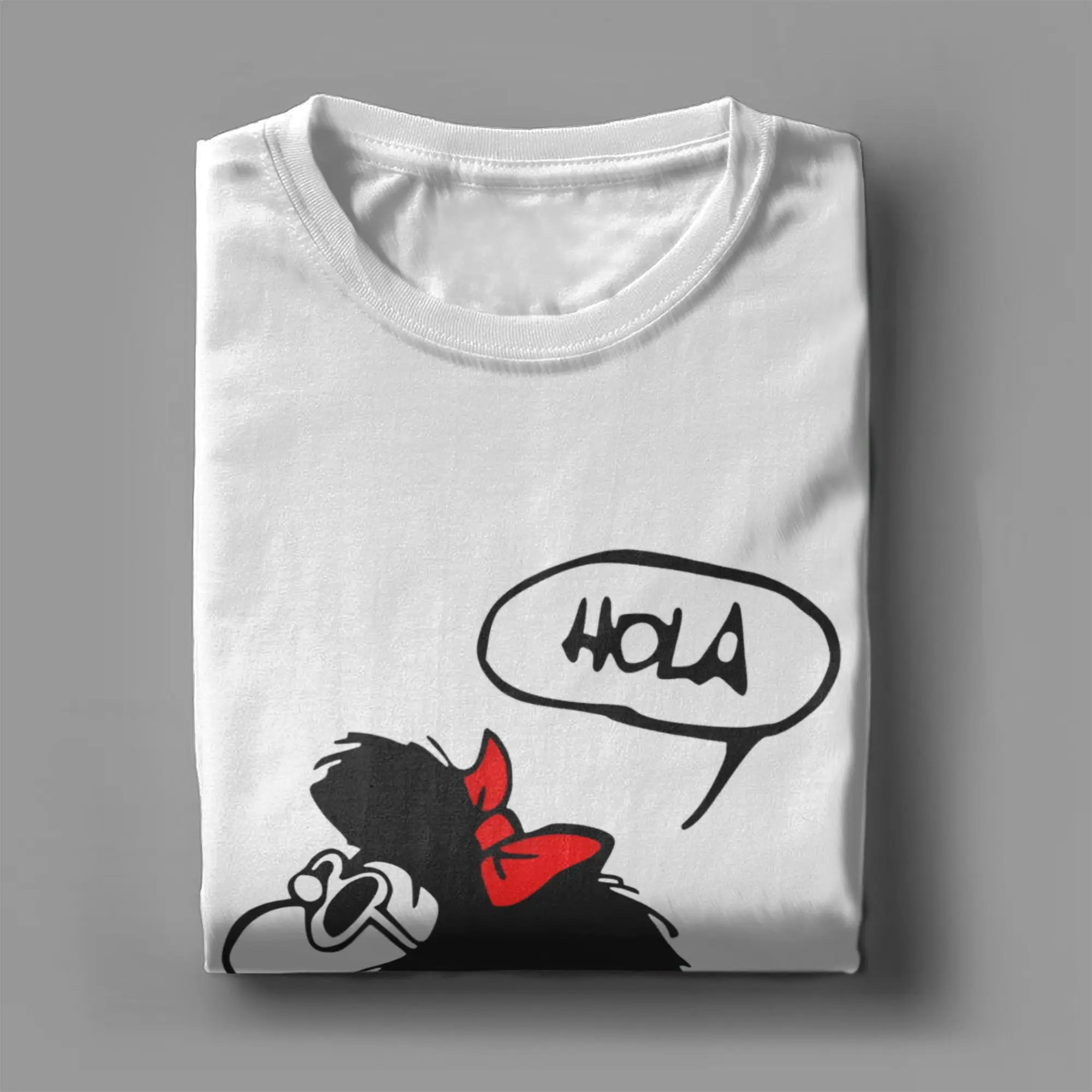 Mafalda Graphic Printing T Shirt for Men Women  Cotton  Tee Shirt Clothes