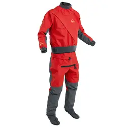 Kayak Waterproof Fabric Rubber Drysuit For Surfing Diving Rafting  3-Layer One Piece With Socks DM1