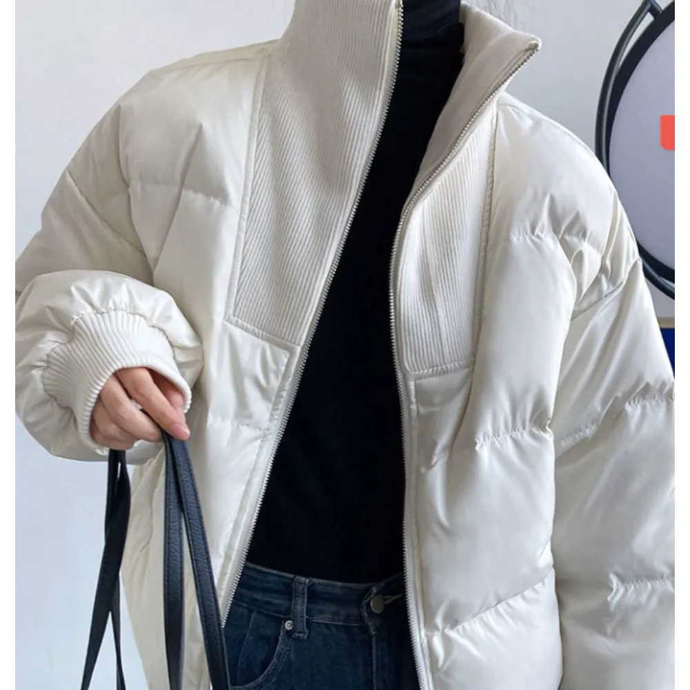 Standing Collar Cotton Coat for Women - Autumn and Winter Cotton Jacket and Coat