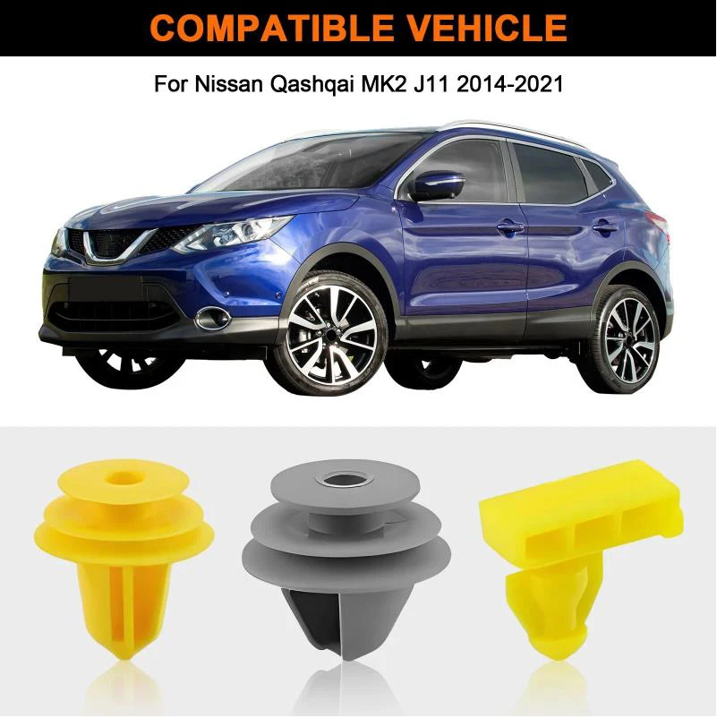 18PCS/Set Wheel Arch Flare Trim Moulding Clips Front Rear Wing Moulding Retainer For Nissan Qashqai J11 76847JG00A 768474EA0A