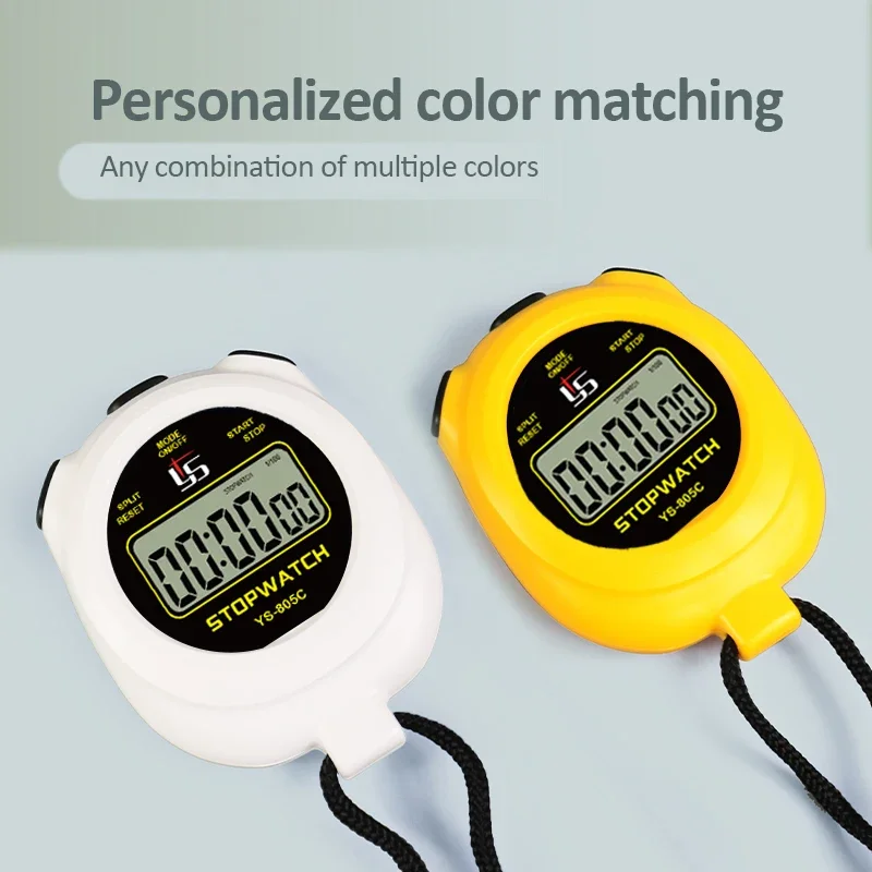 YS-805C Professional Handheld Digital Stopwatch Timer Outdoor Sports Training Timer 0.01s Precision Timer with Shutdown Function