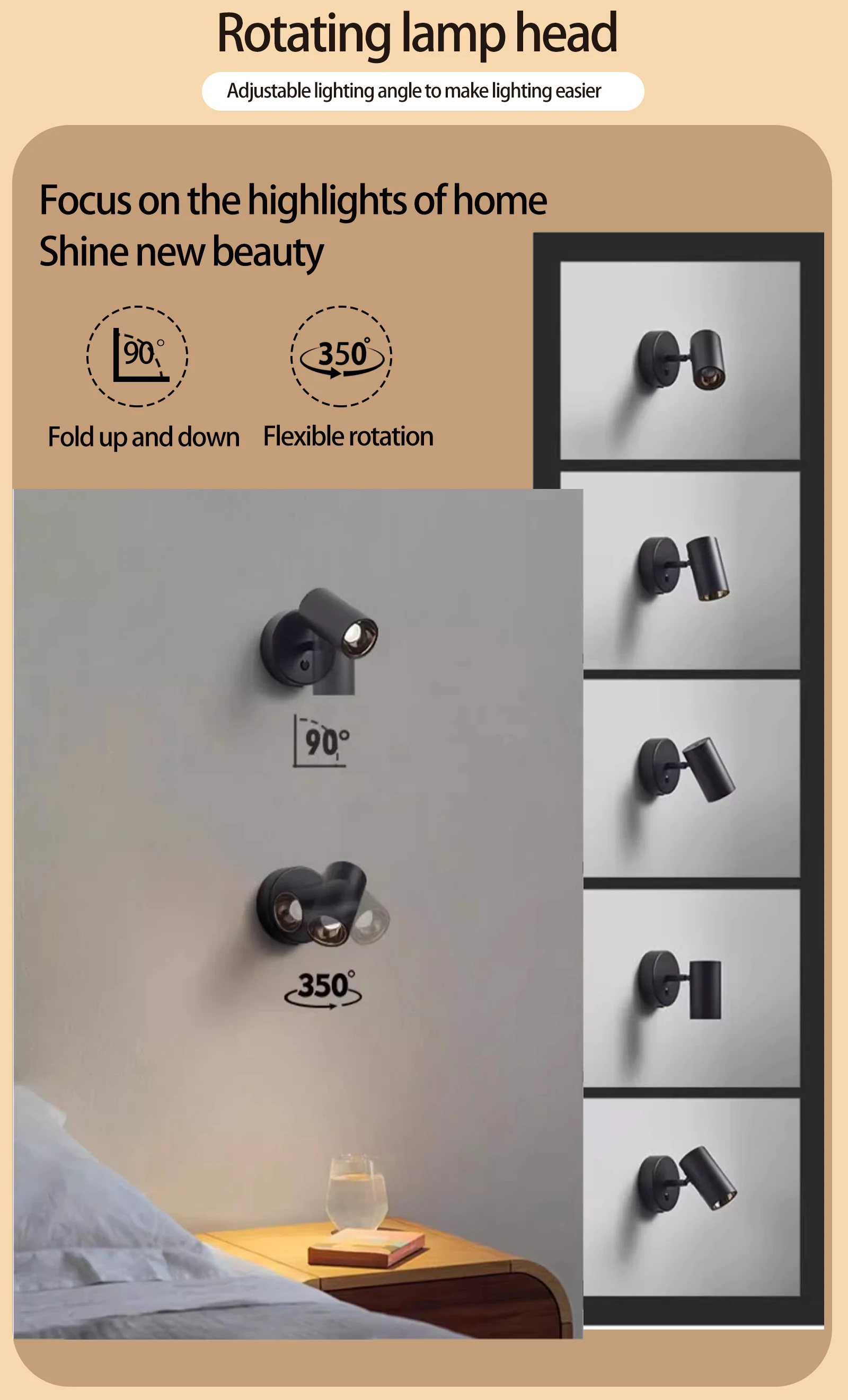 LED Modern Minimalist Remote Charging Wall Lamp 5200mAh Magnetic Suction Installation Touch 3-Color Bedroom Living Room Lighting