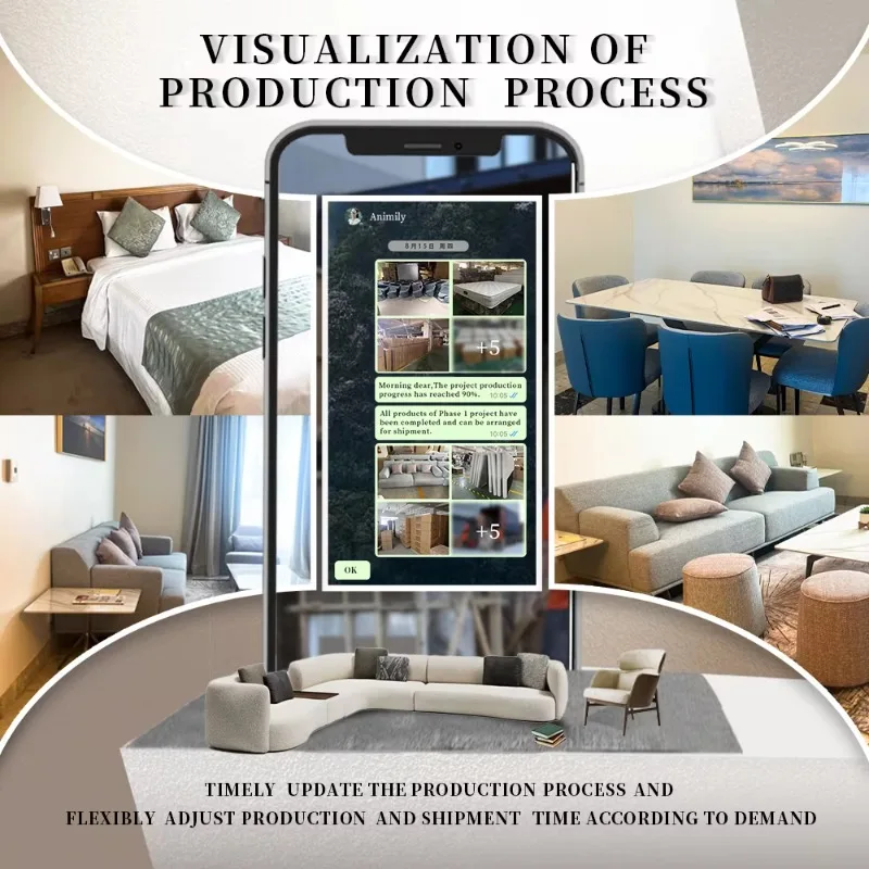 Luxury large flat master bedroom furniture custom premium bed one-stop solution villa top floor star hotel
