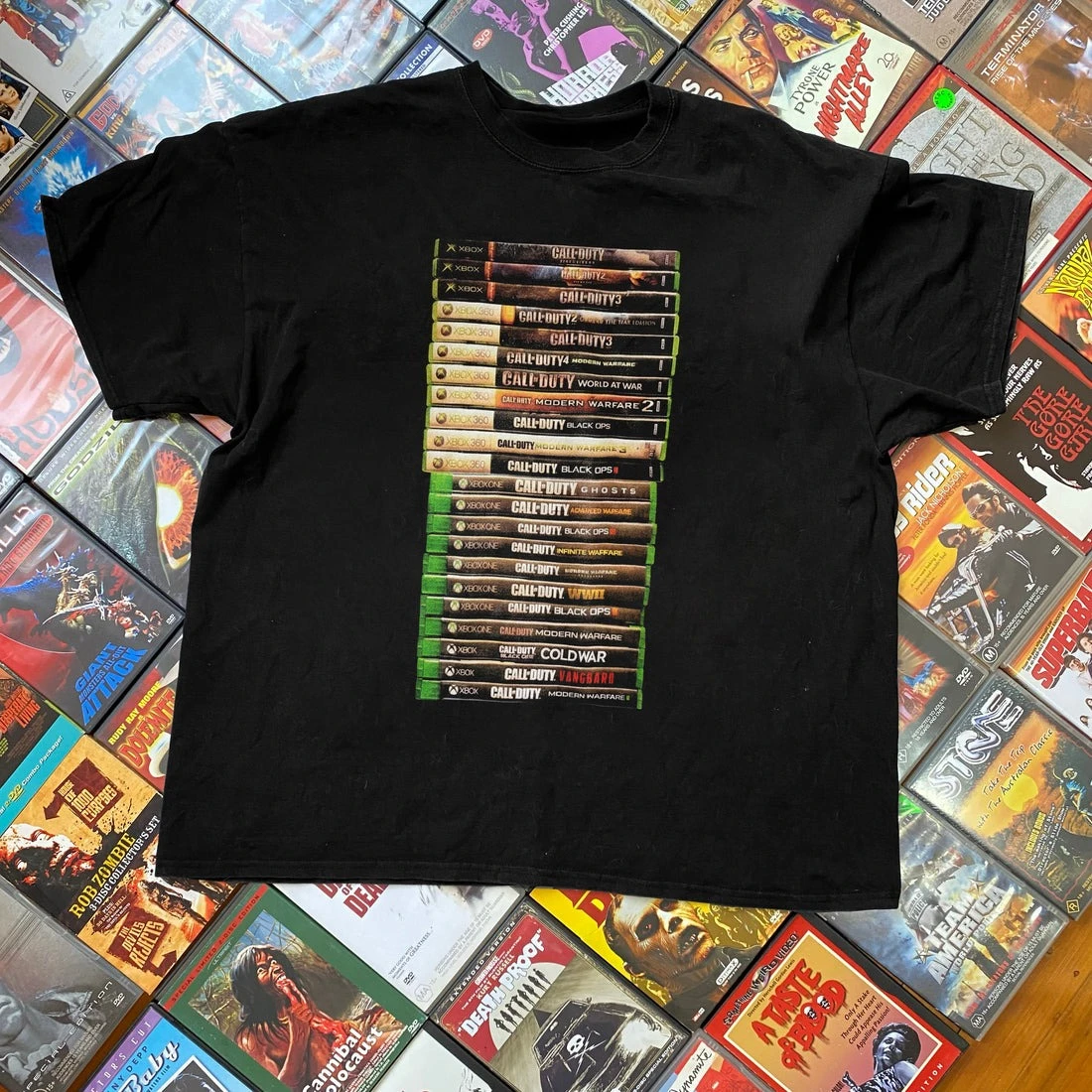 Call of Duty Game Stack Black Tee
