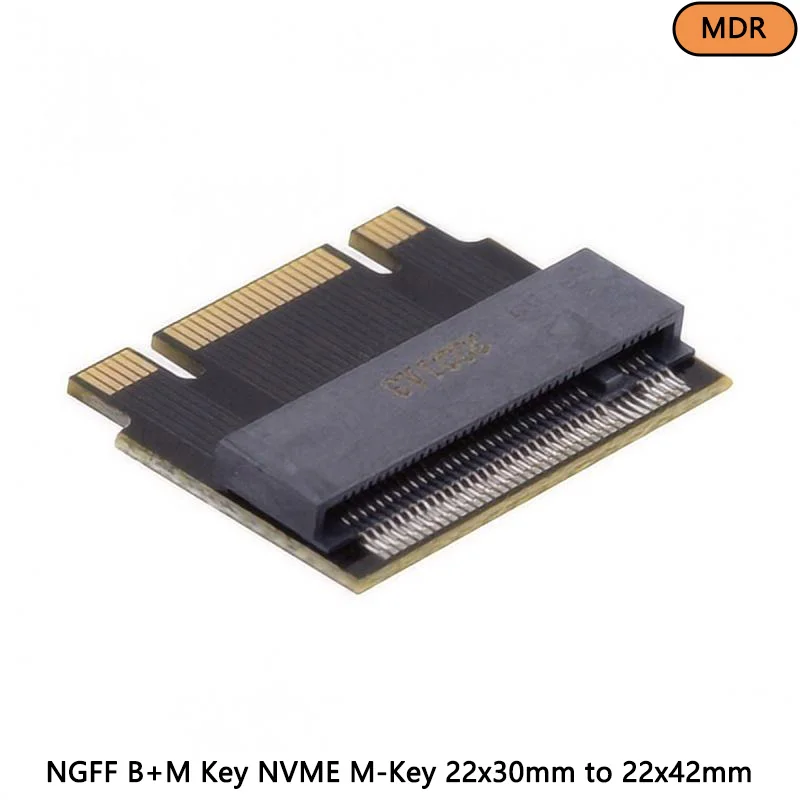 

NGFF B+M Key NVME M-Key 22x30mm to 22x42mm Male to Female Extension Adapter Compatible with Legion Go ThinkPad 2230 2242 SSD