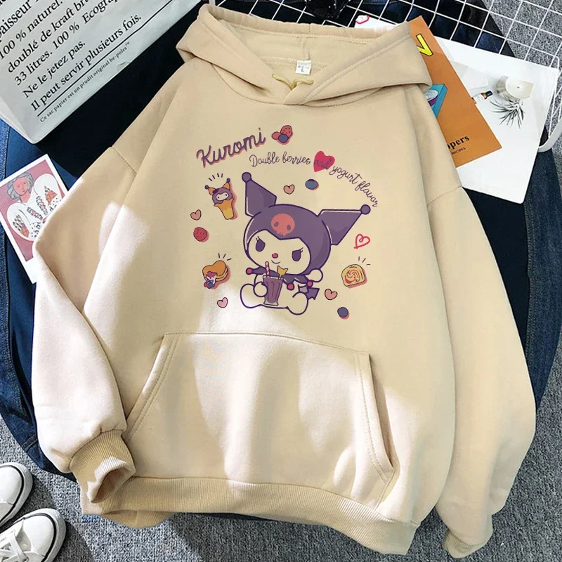 

Sanrio Gothic Sweatshirts Fashion Clothes Kuromi Hoodie Kuromi Women Manga Sweatshirt Harajuku Female Hoodies Hoody