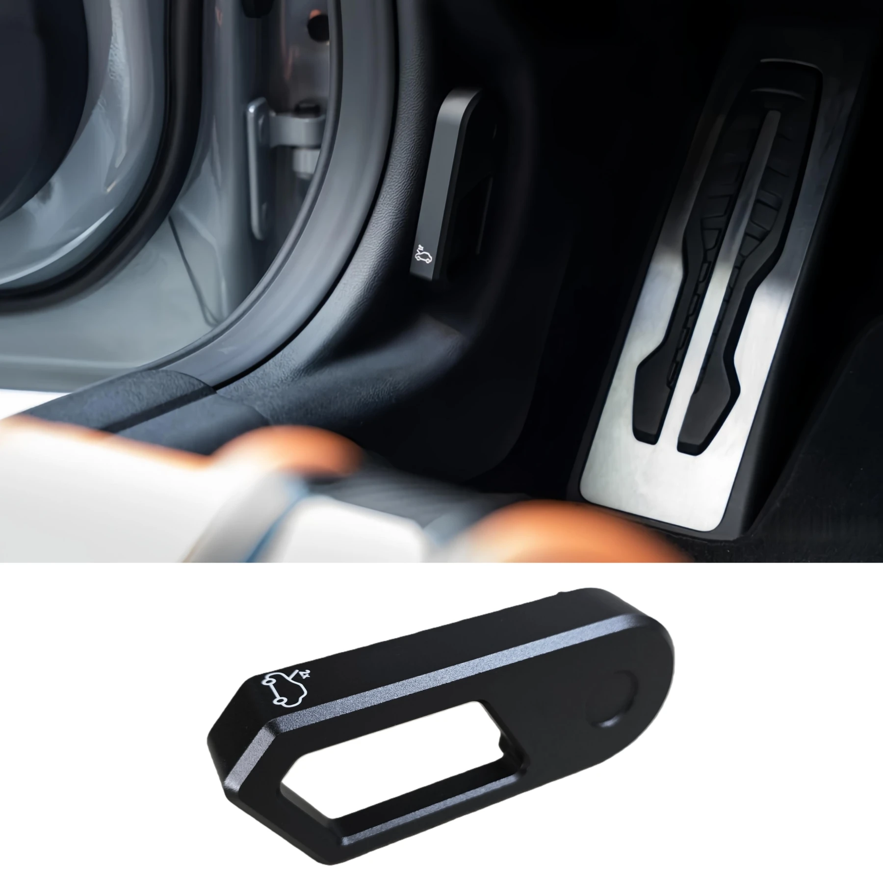 Black Billet Hood Latch Release Handle Pull Lever For BMW G-Chassis G20 G21 G22 G26 G42 M2 G87 M3 G80 G81 M4 G82 G83