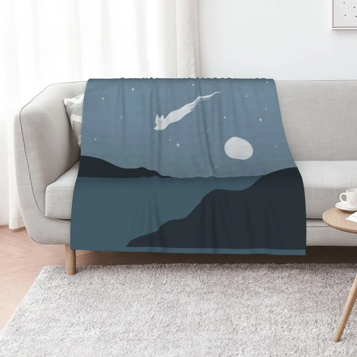 Cat Landscape 43 Throw Blanket Decorative Sofas Plaid Hairy Personalized Gift Large for sofa Blankets