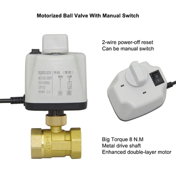 Valvola a sfera motorizzata da 1/2 