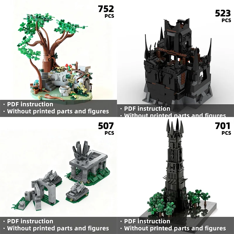 DIY Unique Assembly, Gathering Charm Collector's Rings Movie Building Blocks, Creating Eternal Commemoration