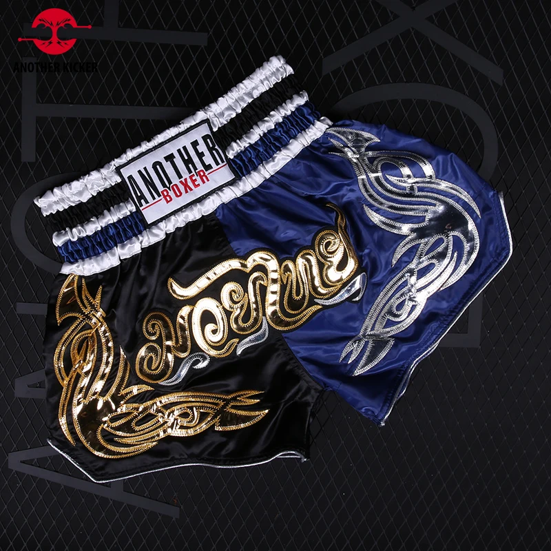 Muay Thai Pants Embroidery Thai Boxing Shorts Men Women Child Martial Arts Grappling Fight Kickboxing Muaythai Training Shorts