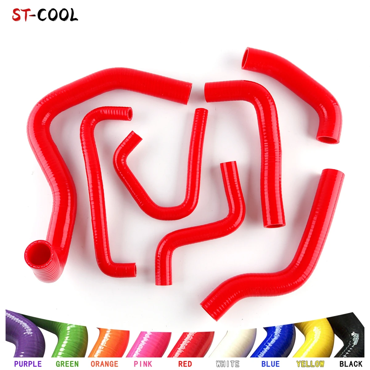 

For 2007-2008 Kawasaki Ninja ZX6R ZX6 ZX600 07 08 Radiator Coolant Hoses Kit Silicone Tubes Pipes 7Pcs 10 Colors