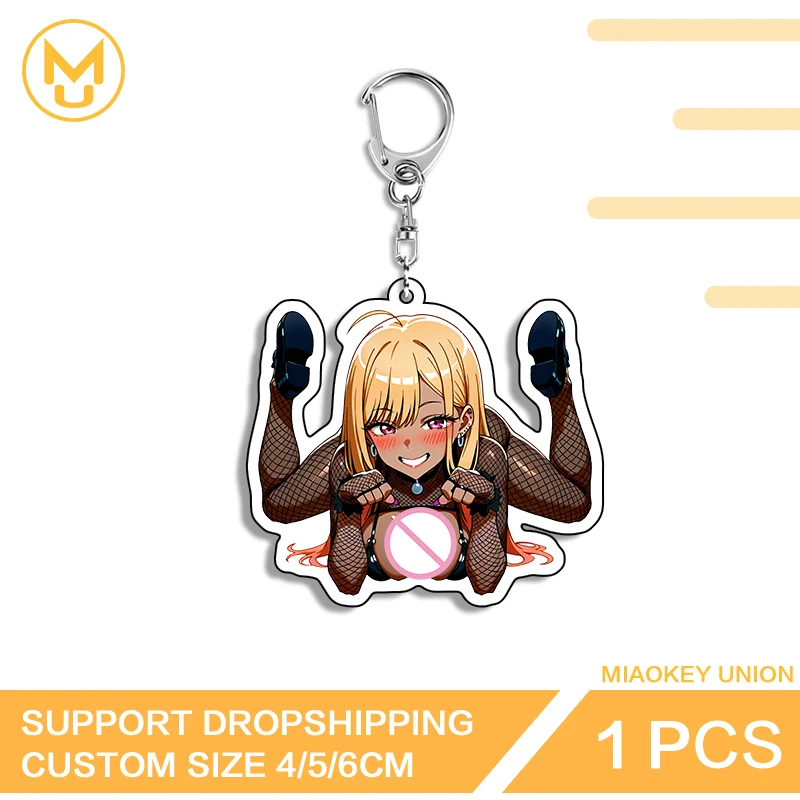 Kitagawa Marin Anime Figure Hanging Ornament Edgy Y2K Car Key Chains Personality Elf Like Suitable For Toys Hobbies Gifts