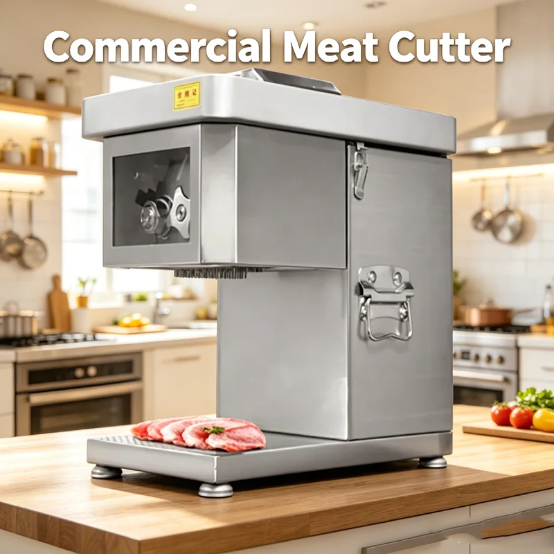 

Stainless Steel Fresh Meat Slicer Machine Electric Meat Slicing Machine for Restaurant and Catering