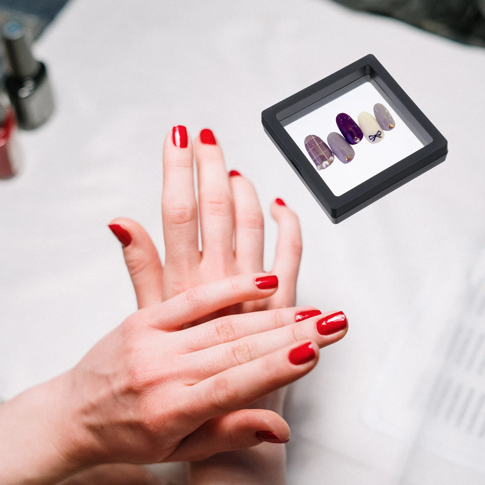 

3 шт., лоток для накладных ногтей, прочный прозрачный контейнер для хранения, штабелируемый органайзер, коробка для инструментов для дизайна ногтей, ювелирные изделия