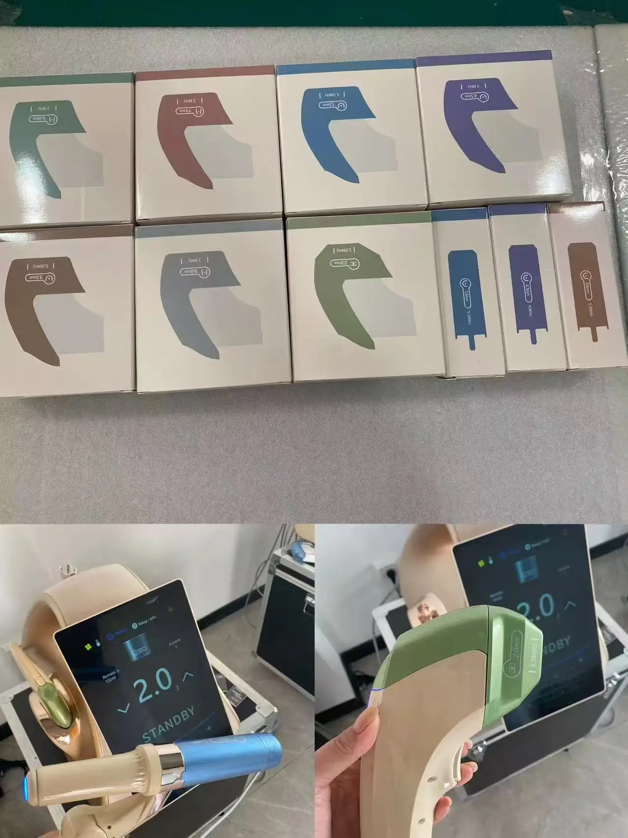 

Профессиональный портативный аппарат для спа-процедур SLYRIC 12D TT с 10 картриджами и 3 манипулами для двойного лифтинга лица и тела