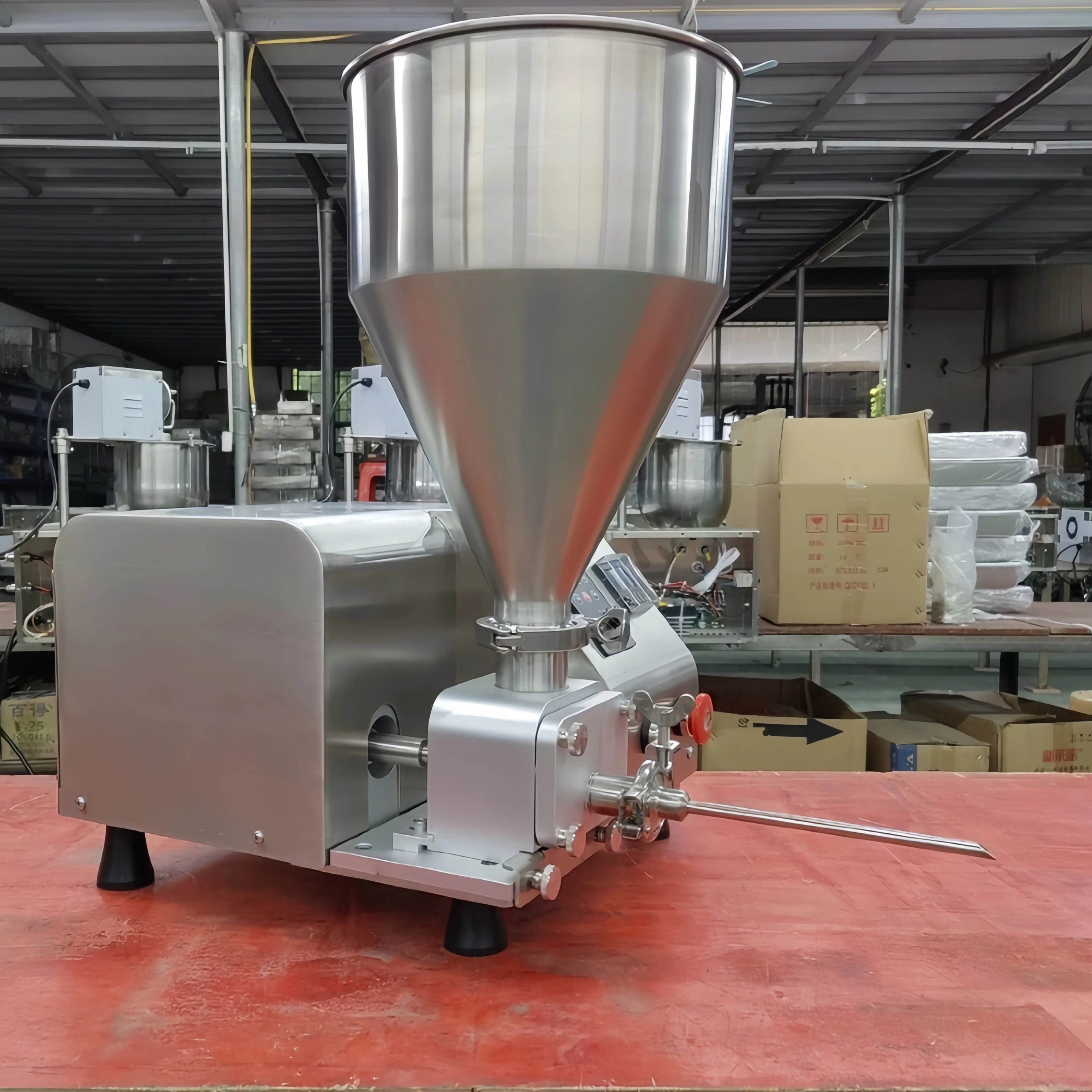 Small Cake Filling Cream Depositor Machine Fruit Jam Injector Cream Injecting Machine