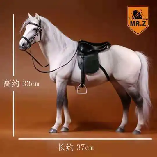 Simulation of Hanover Warm-blooded Horse Model Ornaments with 1/6 Soldiers and Horse Hand Toy Sculpture