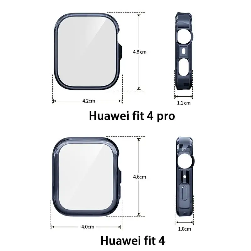 Coque + bracelet en TPU pour Huawei Watch Fit 4 Pro, bracelet en Silicone, couverture souple pour Huawei Watch Fit 4, accessoires de protection