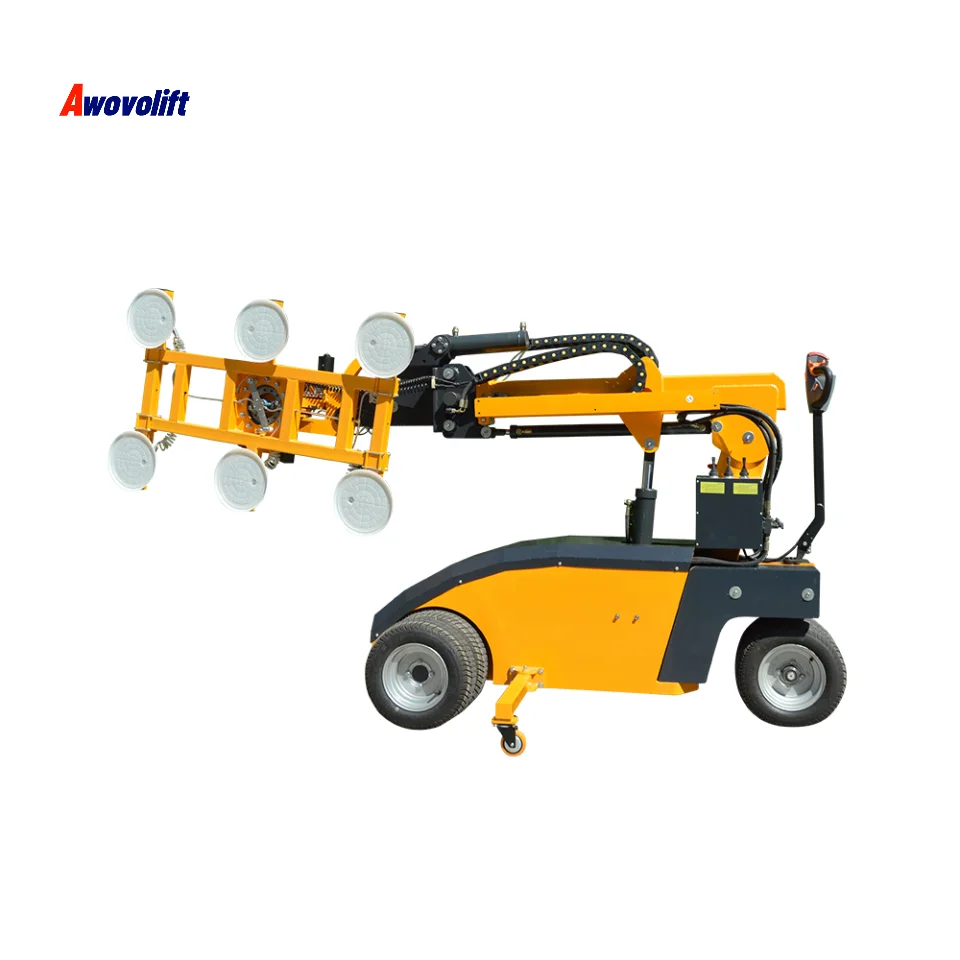 Awovolift 300kg to 800kg Glazing Robot Marble Granite Slabs Vacuum Lifting Equipment Crane Suction Flip 90 and Rotation 360 CE