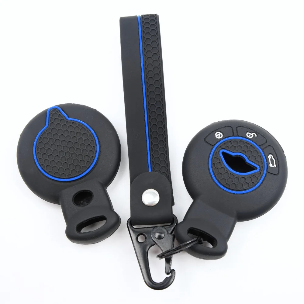 Protective Silicone Key Cover For BMW Mini Cooper Clubman Countryman Paceman Roadster R56 R57 CAS3 with swivel clip