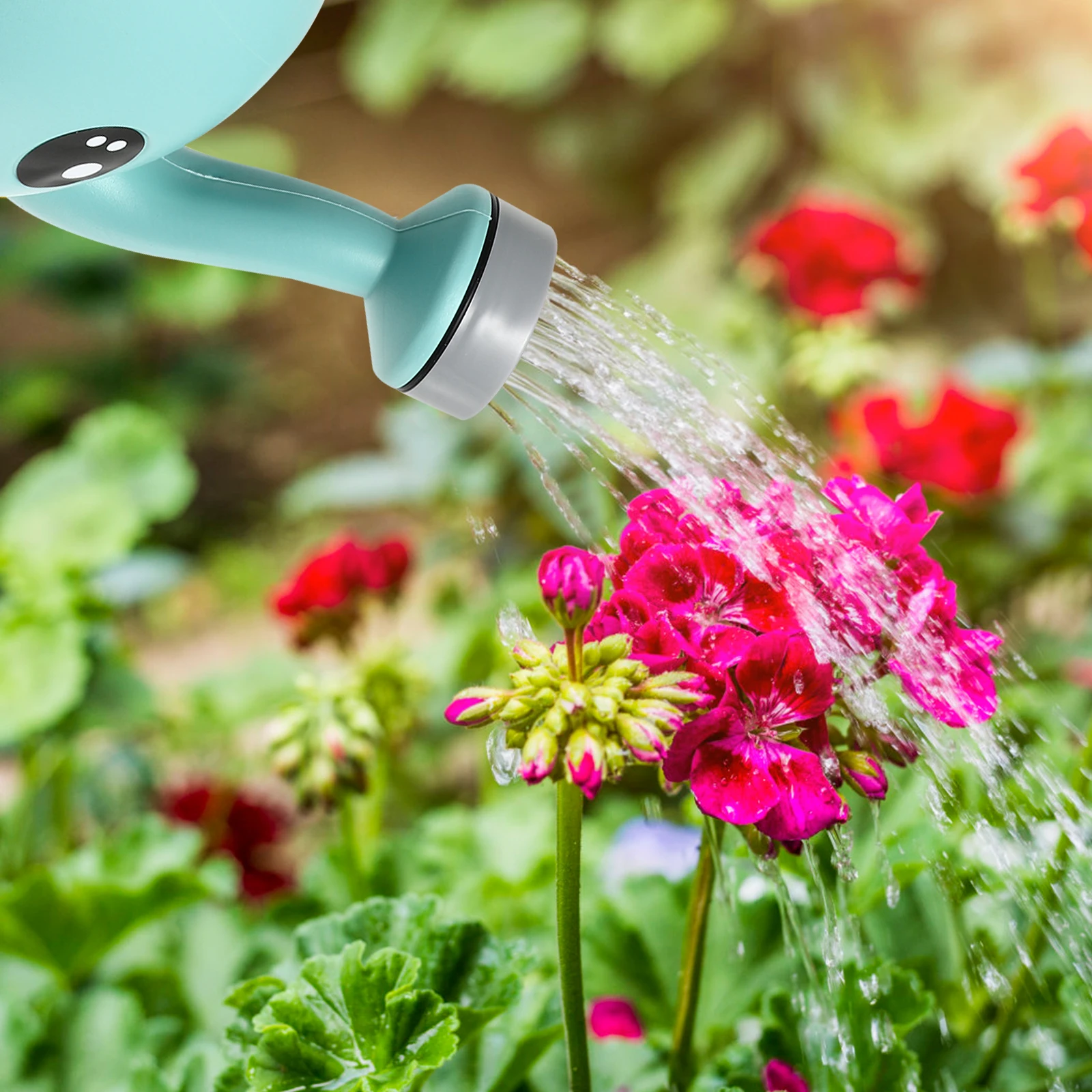 

Pictograph Watering Can Plastic Cute Flower Pot for Indoor Plants House Bath R om Color Gardening Tool Practical