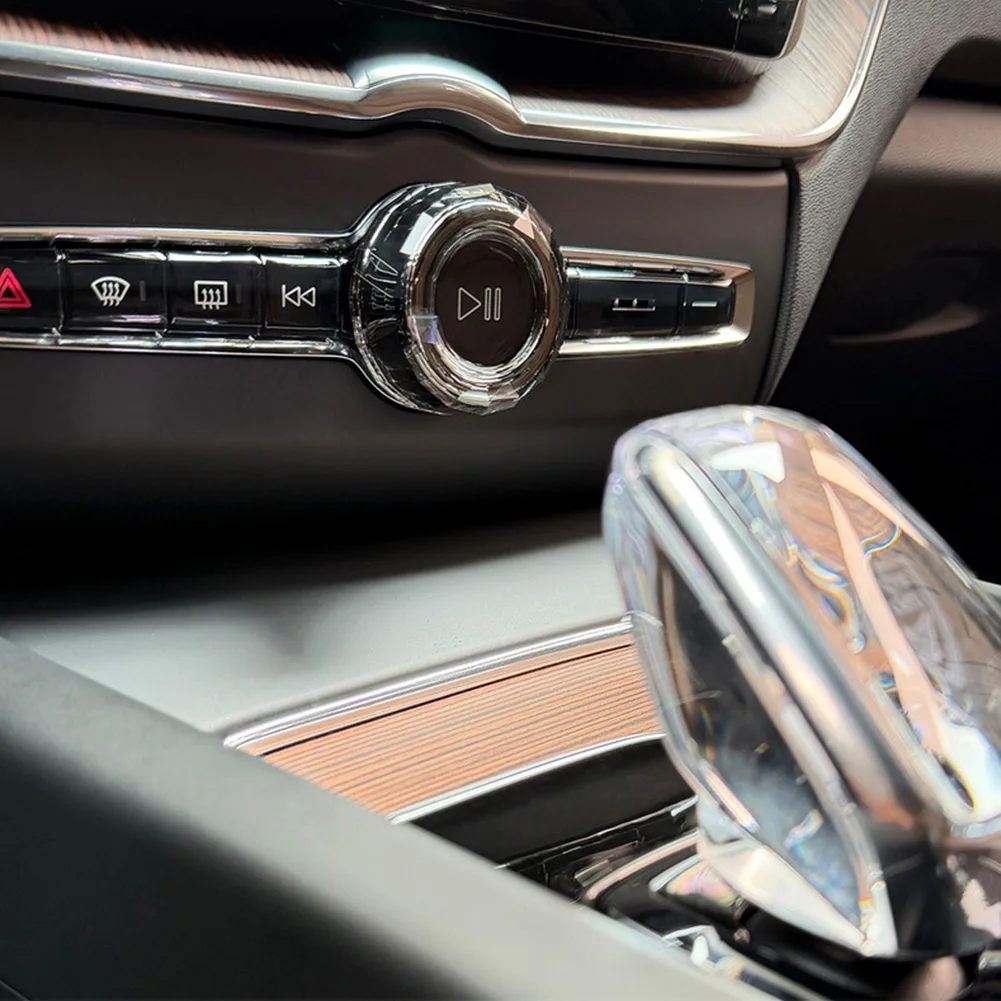 For Crystal Volume Knob Cover For Volvo For XC60 XC90 For S60 For V60 S90 V90 For XC40 Car Interior Button Trim Decoration Parts