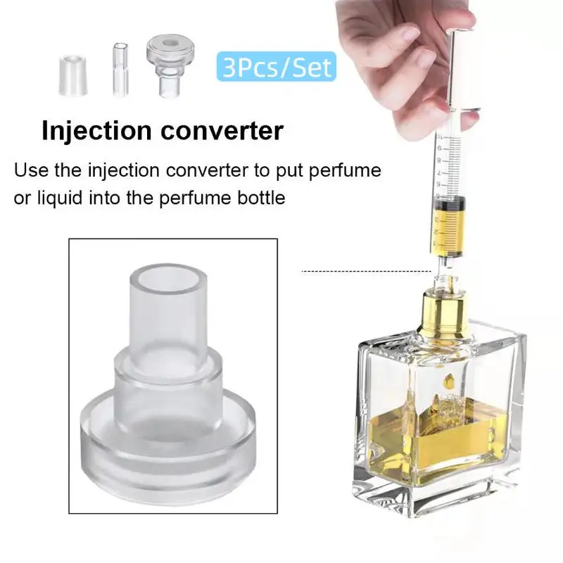 Perfume Injection Converter Tool Kit 3Pcs BPA-free Plastic Refill Adapter DIY Cosmetic Refill Accessory