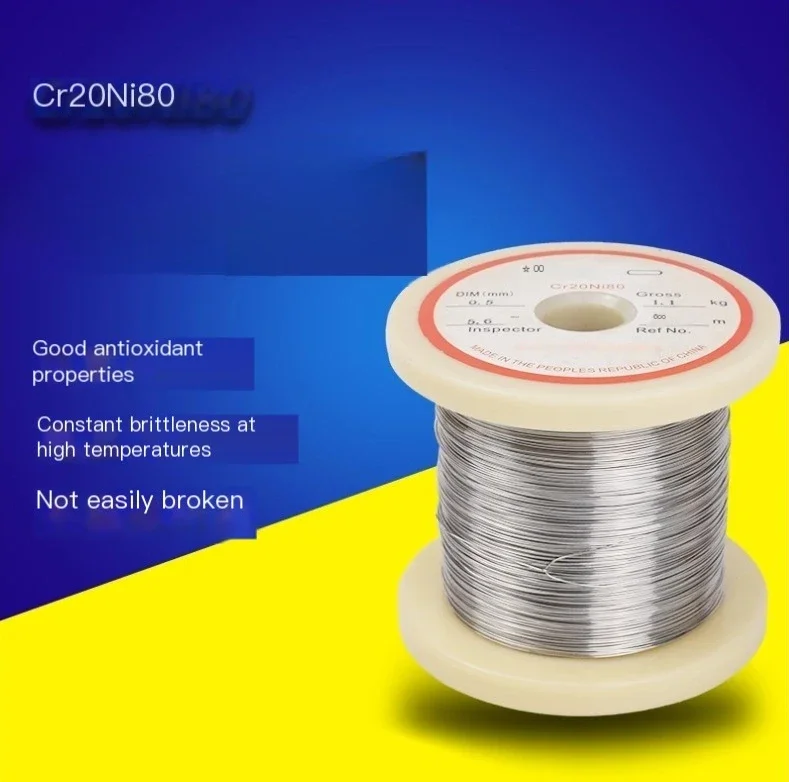 1KG Cr20Ni80    Resistance Alloy Wire 0.1mm -3mm Heating Resistance Silk Nicr8020 For 1200 Centigrade Max Temperature