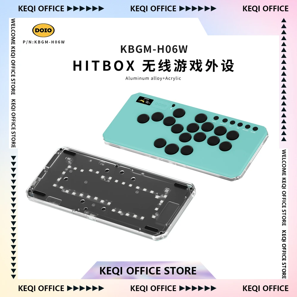 DOIO KBGM-H06W Mechanical Keyboard Aluminum Alloy Portable Gaming Keyboard For PS5 Switch Steam NS2 Custom PC Game Gifts