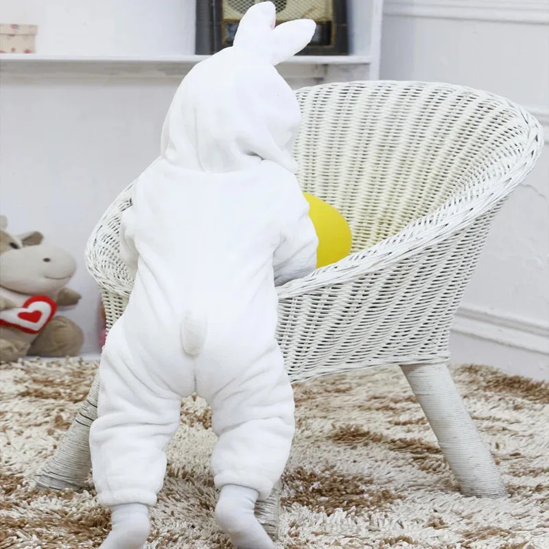 Umorden 0-4T طفل الأرنب الأبيض الأرنب زي Kigurumi الكرتون الحيوان رومبير الرضع طفل بذلة عيد الفصح هالوين فستان بتصميم حالم