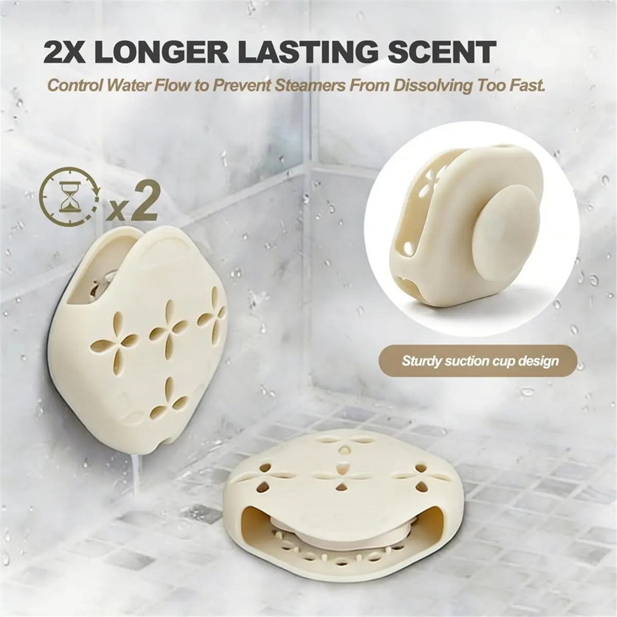 Silicone Shower Steamer Holder with Suction Cup - Versatile Aromatherapy Tray for Bathroom & Living Room Beyond