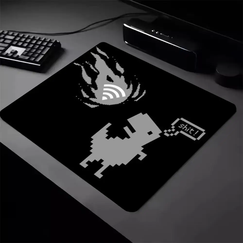 Pixel Game 40X45 Mousepad Funny Offline Dinosaur 8Bit Heart Skull Non-Slip Rubber Base Mousepad For Laptop Office Gaming Decor