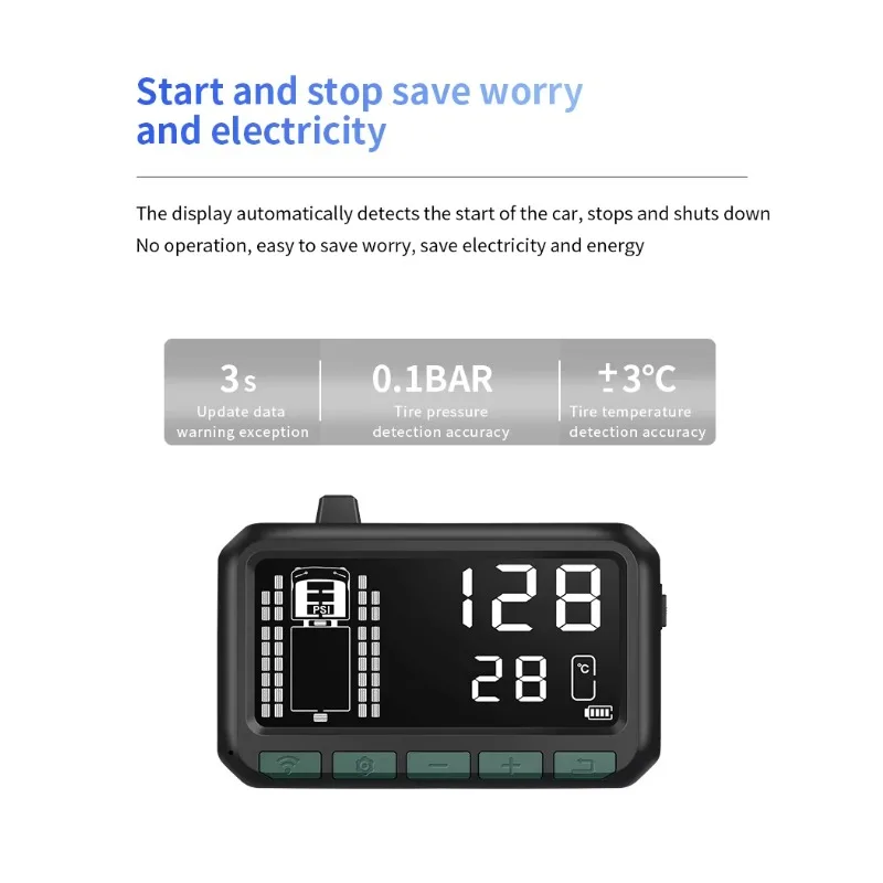 Large Truck 36 Wheel TPMS Tire Pressure Monitoring System Truck Tire Pressure Sensor Leak Alarm High Temperature Warning