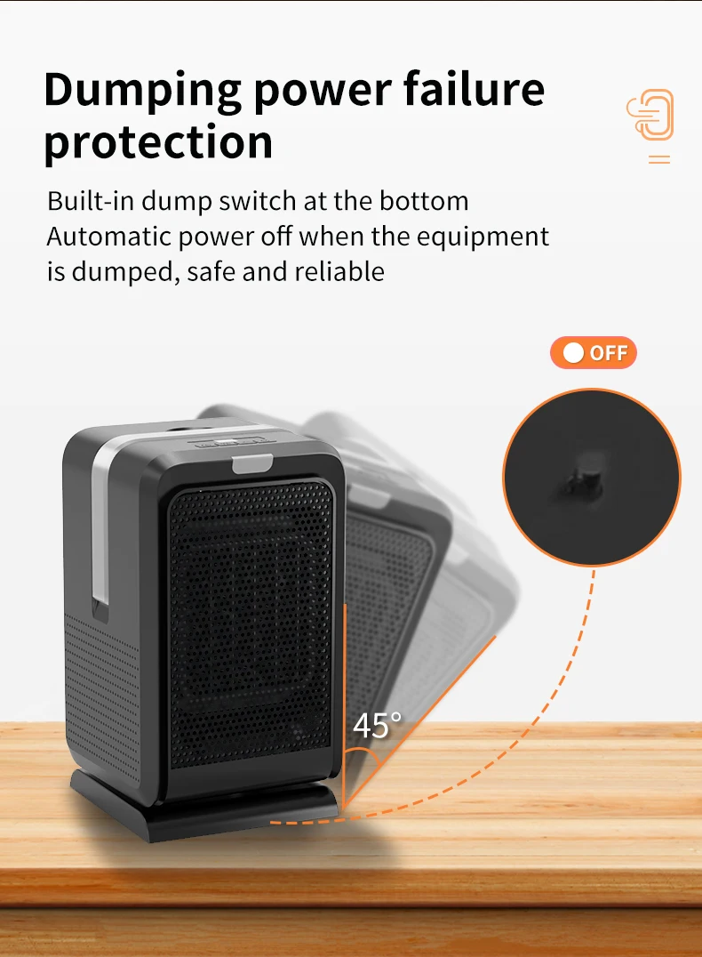 Raumheizung mit Fernbedienung, 1000W schnell erhitzende elektrische Keramik, Überhitzung und Kipp schutz, 90 ° oszillierende Heizung